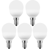 Blulaxa LED MiniGlobe Lampe 5W/827, E14 5W 470lm, 2700 K warmweiß, 5er Pack