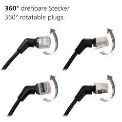 Netzwerkkabel, RJ-45 Stecker - RJ45-Stecker, CAT 6A, U/FTP, flexible Stecker, 1,0 m