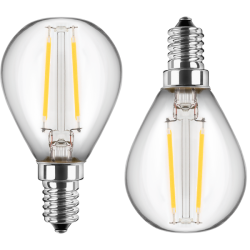 Blulaxa LED Filament MiniGlobe Lampe 2.5W/827, E27 2.5W 250lm, 2700 K warmweiß, 2er Pack
