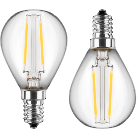 Blulaxa LED Filament MiniGlobe Lampe 2.5W/827, E27 2.5W 250lm, 2700 K warmweiß, 2er Pack