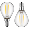 Blulaxa LED Filament MiniGlobe Lampe 2.5W/827, E27 2.5W 250lm, 2700 K warmweiß, 2er Pack