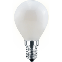 Blulaxa LED Filament MiniGlobe Lampe 4.5W/827, E27 4.5W 470lm, 2700 K warmweiß, opal