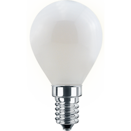 Blulaxa LED Filament MiniGlobe Lampe 4.5W/827, E27 4.5W 470lm, 2700 K warmweiß, opal