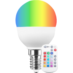 Blulaxa LED SMD Lampe MiniGlobe Lampe E14 5,5W 470lm RGB+warmweiß dimmbar