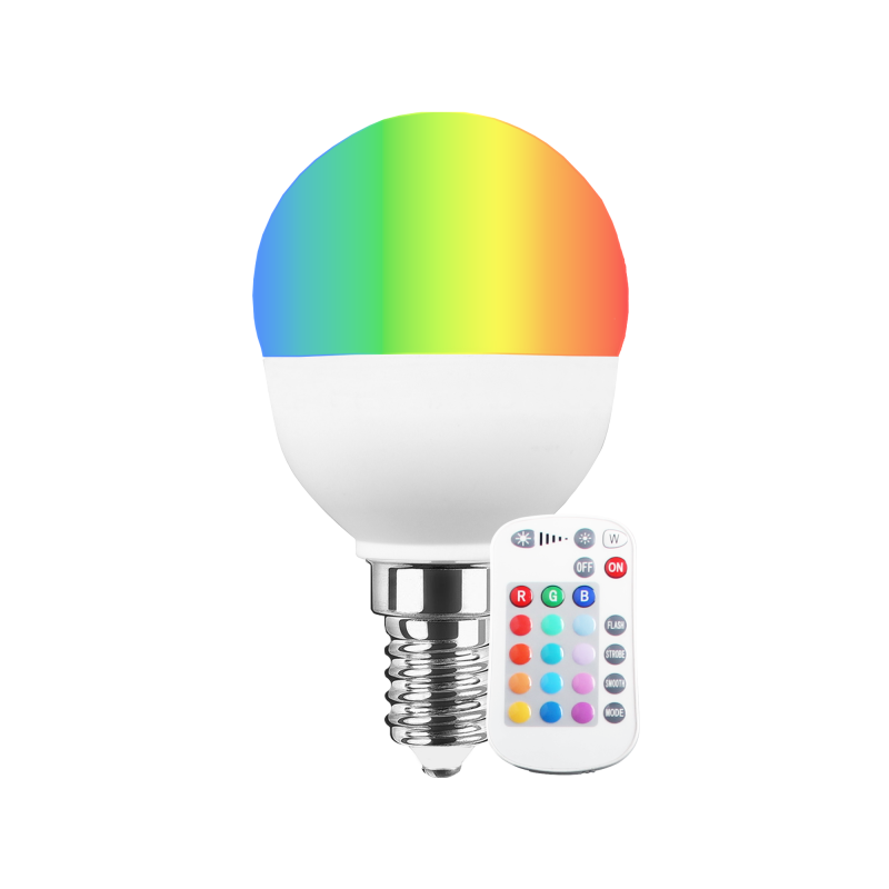 Blulaxa LED SMD Lampe MiniGlobe Lampe E14 5,5W 470lm RGB+warmweiß dimmbar