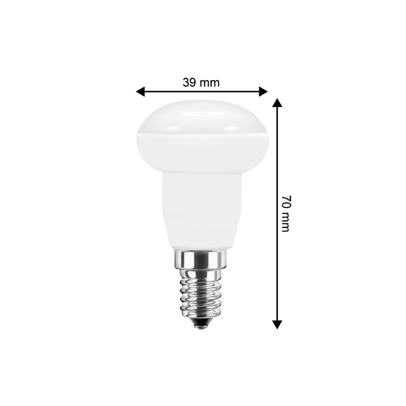 Blulaxa LED R39 Reflektorlampe, E14 3W 250lm, 120° Abstrahlwinkel, 2700 K warmweiß