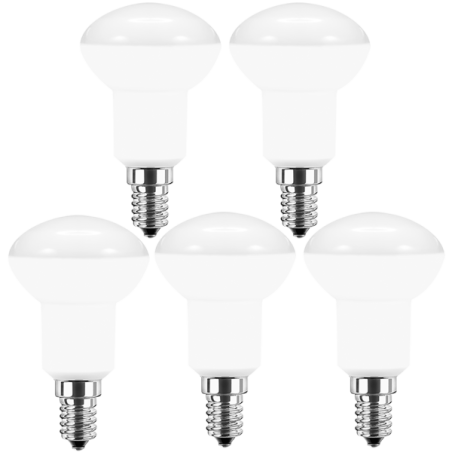 Blulaxa LED R50 Reflektorlampe, E14 5W 470lm, 120° Abstrahlwinkel, 2700 K warmweiß, 5er Pack
