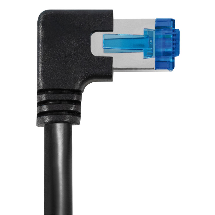 Netzwerkkabel, RJ-45 Stecker - RJ45-Stecker, CAT 6A, S/FTP, nach rechts gewinkelt, 2,0 m