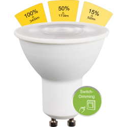 Blulaxa LED Strahler GU10, 36°, 4,7W, 345lm, warmweiß Switch, Dimmbar