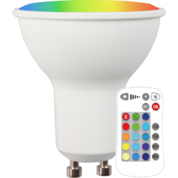 Blulaxa LED Strahler GU10, 120°, 5W, 345lm, RGB + WW, mit Fernbedienung