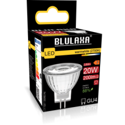 Blulaxa LED Strahler GU4 (MR11), 36°, 2,5W, 200lm, 2700K warmweiß