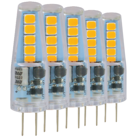 Blulaxa LED Stiftsockellampe G4, 1W, 100lm, 2700K warmweiß, 5er Pack
