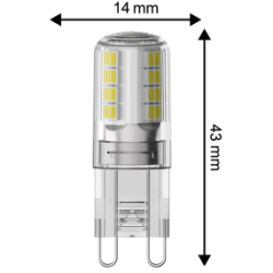 Blulaxa LED Stiftsockellampe G9, 1,9W, 200lm, 2700K warmweiß