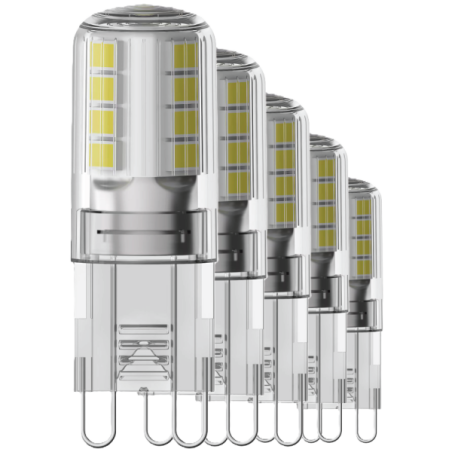 Blulaxa LED Stiftsockellampe G9, 2,6W, 320lm, 2700K warmweiß, 5er Pack