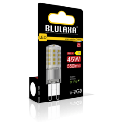 Blulaxa LED Stiftsockellampe G9, 4W, 550lm, 2700K warmweiß, Dimmbar