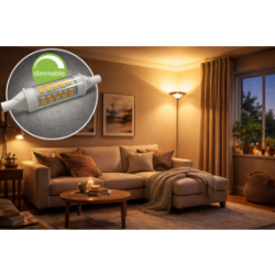 Blulaxa LED SMD Lampe R7s, 7W, 810lm, 3000K warmweiß, länge: 78mm, slim, Dimmbar