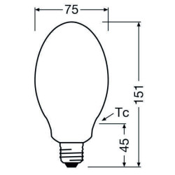 Ledvance HQL LED PRO E27, 13W/827, 1800lm, 2700K, warmweiß