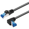 Netzwerkkabel, RJ-45 Stecker - RJ45-Stecker, CAT 6A, S/FTP, nach links gewinkelt, 2,0 m