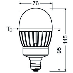 Ledvance HQL LED PRO E27, 21.5W/827, Ersatz für 80W, 2700lm, 2700K warmweiß