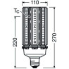 Ledvance HQL LED PRO E40, 90W/840, Ersatz für 250W, 13000lm, 4000K kaltweiß