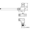 Netzwerkkabel, RJ-45 Stecker - RJ45-Stecker, CAT 6A, S/FTP, nach links gewinkelt, 1,5 m
