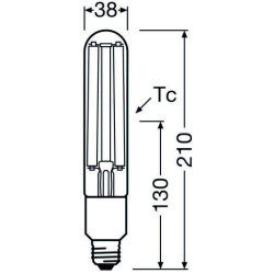 Ledvance NAV 70 LED, E27, 35W/827, Ersatz für 70W, 5400lm, 2700K, warmweiß
