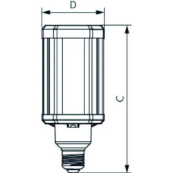 Philips TForce Urban LED HPL E27, 21W/830, Ersatz für 80W, 2850lm, 3000K, warmweiß