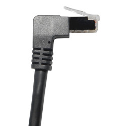 Netzwerkkabel, RJ-45 Stecker - RJ45-Stecker, CAT 6A, S/FTP, nach oben gewinkelt, 5,0 m