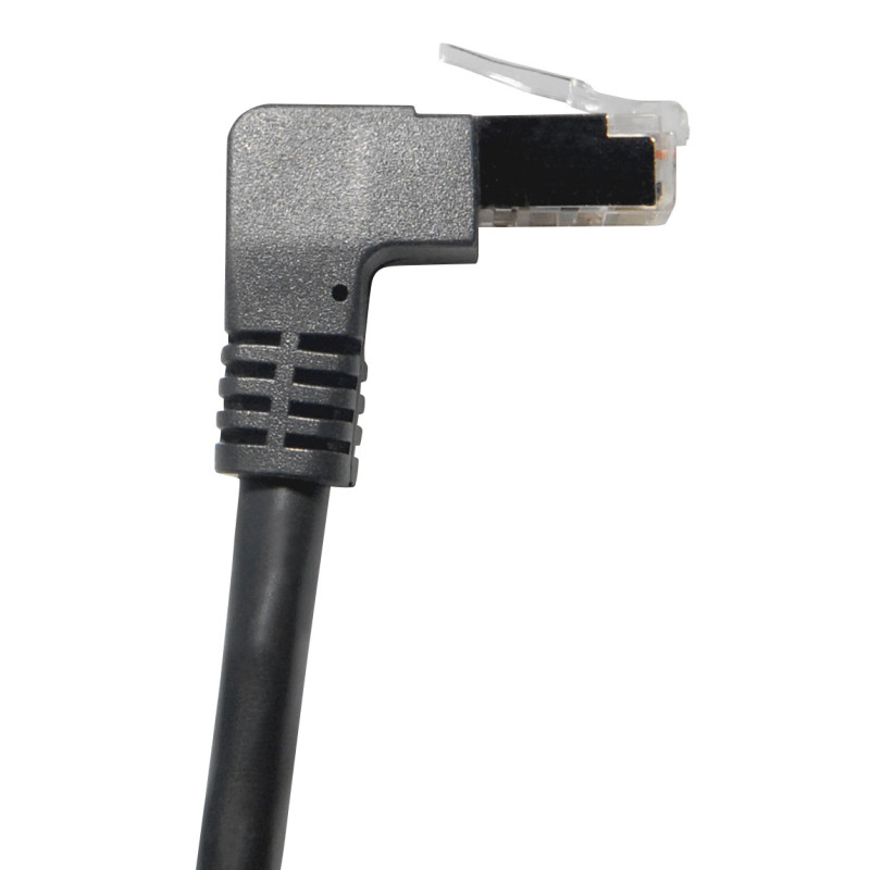 Netzwerkkabel, RJ-45 Stecker - RJ45-Stecker, CAT 6A, S/FTP, nach oben gewinkelt, 5,0 m