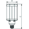 Philips TForce Urban LED HPL E27, 42W/840, Ersatz für 200W, 6000lm, 4000K, kaltweiß
