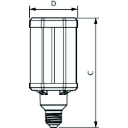 Philips TForce Urban LED HPL E40, 42W/830, Ersatz für 200W, 5700lm, 3000K, warmweiß