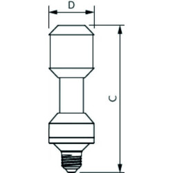 Philips Master LED SON-T E27, 34W/727, Ersatz für 70W, 5400lm, KVG/VVG, 3000K, warmweiß