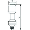 Philips Master LED SON-T E27, 34W/727, Ersatz für 70W, 5400lm, an Netzspannung, 3000K, warmweiß
