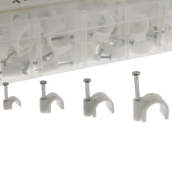 Seki Nagelschellen Sortiment, weiss, 4x 100 Stück