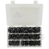 Seki Nagelschellen Sortiment, schwarz, 4x 100 Stück