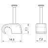 OBO Bettermann 2025 25 Nagelschelle Haft-Clip 4-7mm, lichtgrau RAL7035, 100 Stück