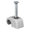 OBO Bettermann 2025 25 Nagelschelle Haft-Clip 4-7mm, lichtgrau RAL7035, 300 Stück