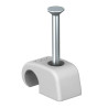 OBO Bettermann 2026 25 Nagelschelle Haft-Clip 7-12mm, Nagellänge: 25mm, lichtgrau RAL7035, 200 Stück