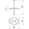 OBO Bettermann 1996 40 Nagel-Fix 3x40mm, Nagellänge: 40mm, transparent, 100 Stück