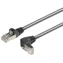 Netzwerkkabel, RJ-45 Stecker - RJ45-Stecker, CAT 6A, S/FTP, nach oben gewinkelt, 0,5 m