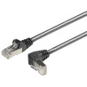 Netzwerkkabel, RJ-45 Stecker - RJ45-Stecker, CAT 6A, S/FTP, nach oben gewinkelt, 0,5 m