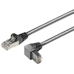 Netzwerkkabel, RJ-45 Stecker - RJ45-Stecker, CAT 6A, S/FTP, nach unten gewinkelt, 5,0 m