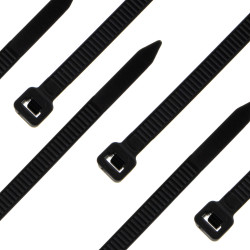 Kabelbinder Standard, 200 x 4,8mm, schwarz, 100 Stück