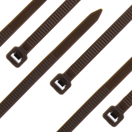 Kabelbinder Standard, 200 x 4,8mm, braun, 100 Stück