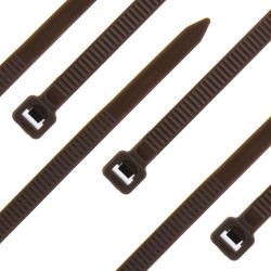 Kabelbinder Standard, 380 x 4,8mm, braun, 100 Stück
