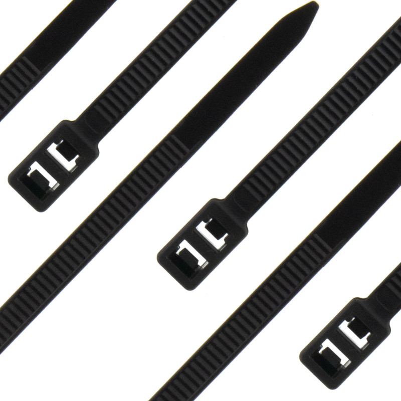 SeKi Kabelbinder doppelt 200 x 4,8mm, schwarz, 100 Stück
