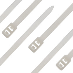 SeKi Kabelbinder doppelt 200 x 4,8mm, weiss, 100 Stück