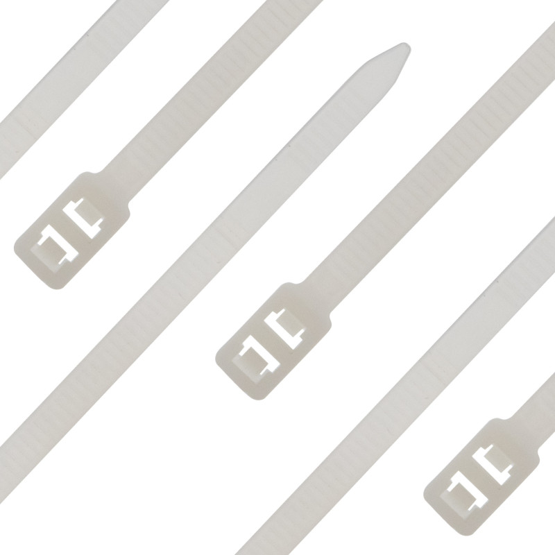 SeKi Kabelbinder doppelt 200 x 4,8mm, weiss, 100 Stück