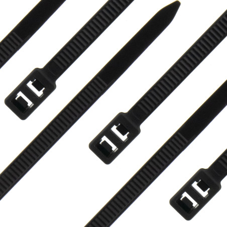 SeKi Kabelbinder doppelt 300 x 4,8mm, schwarz, 100 Stück