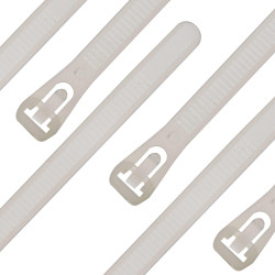 SeKi Kabelbinder Wiederlösbar 4,8 x 200 mm, weiss, 100 Stück